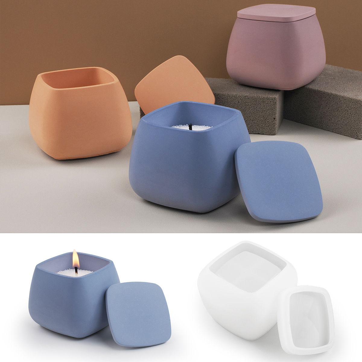 Candle Supplies Jars - Molde de silicone para jarra de