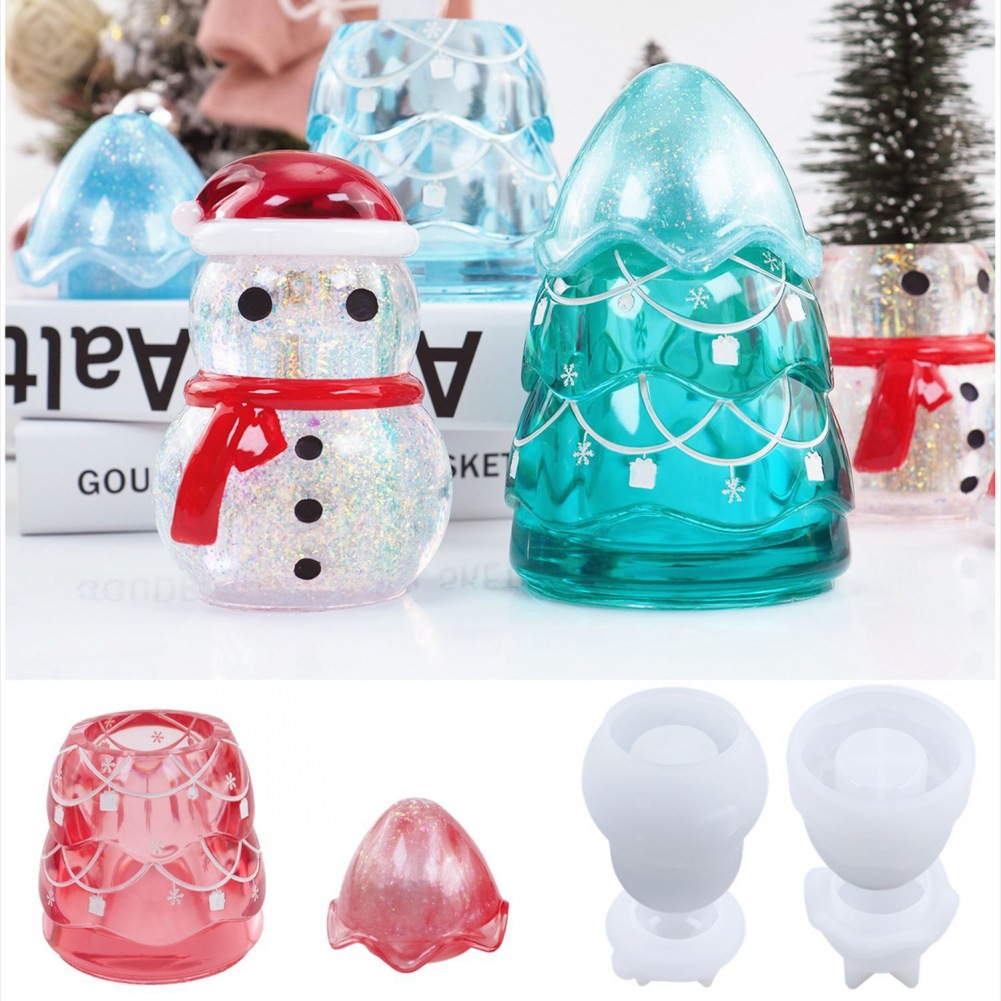 Candle Supplies Jars - Jarra de armazenamento de natal, resina