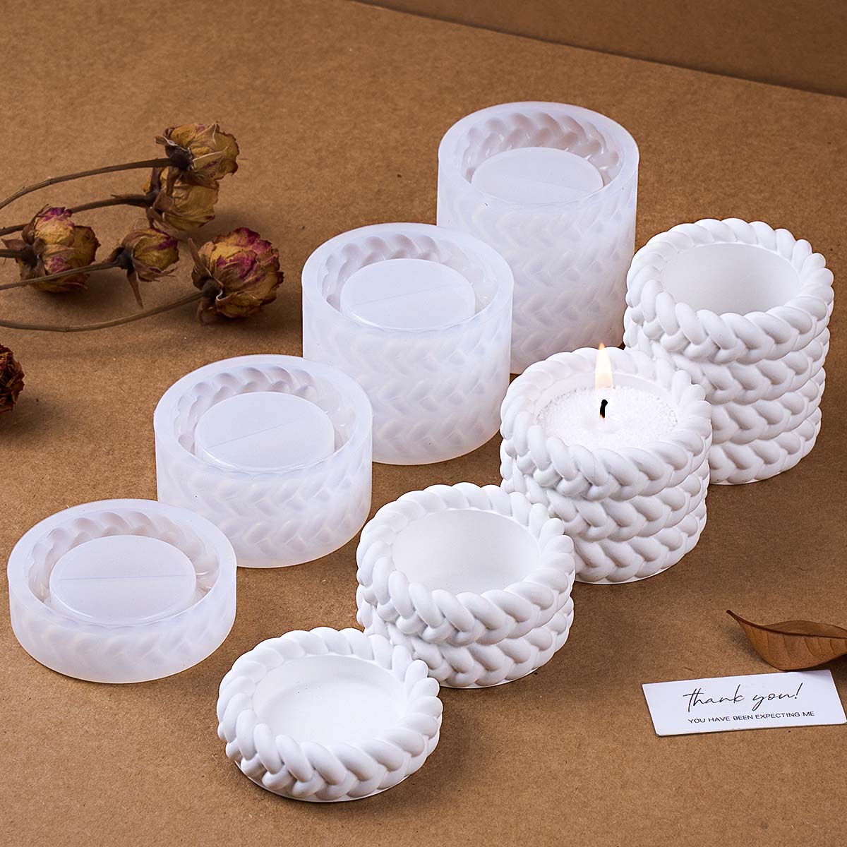 Candle Supplies Jars - 1/2/3/4 pisos corda de cânhamo vela