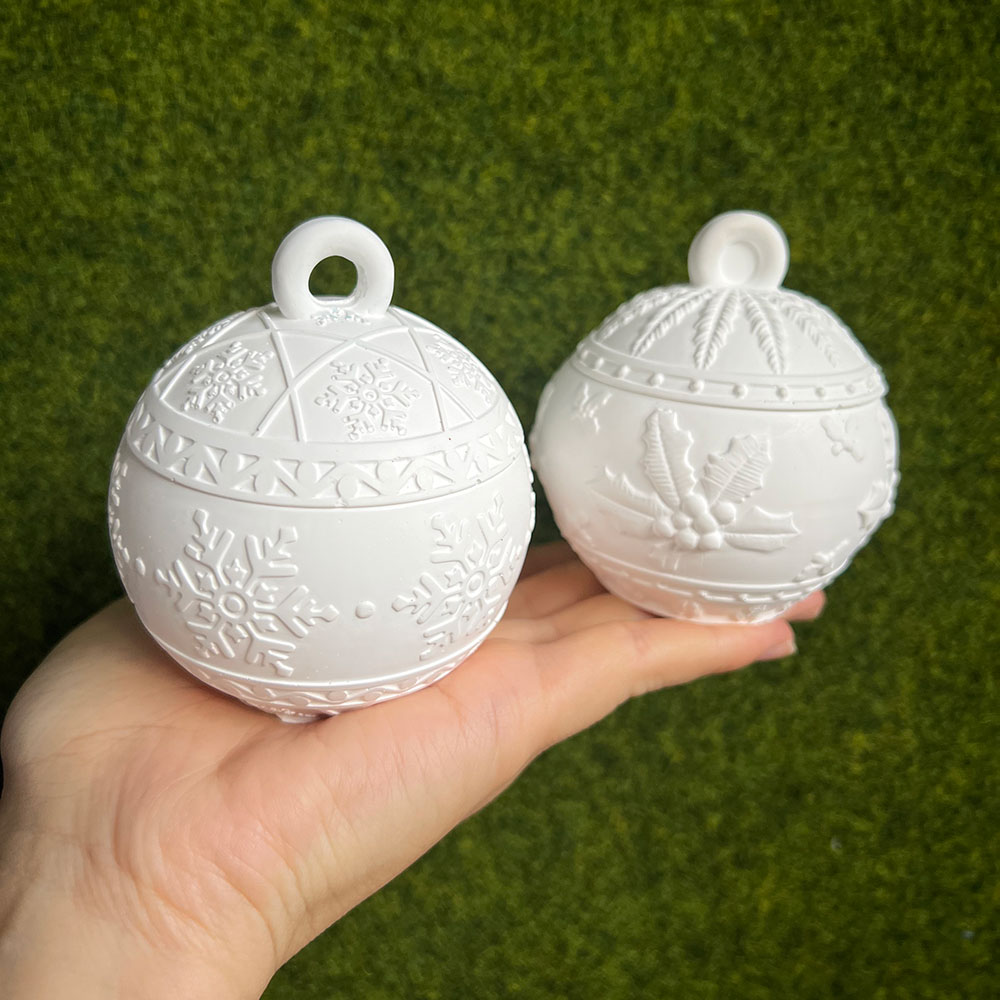 Candle Supplies Jars - Natal bola redonda vela jar molde