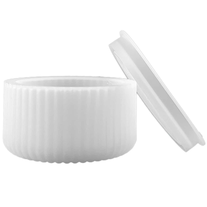 Diy listrado caixa de armazena - Candle Supplies Jars avaliação e preço